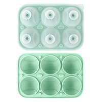 Moule à glaçons en silicone en forme de balle de baseball, outil de cuisine créatif, fabricant de sphères de glace pour la maison, le bar, les fêtes, design amusant, accessoire de bar