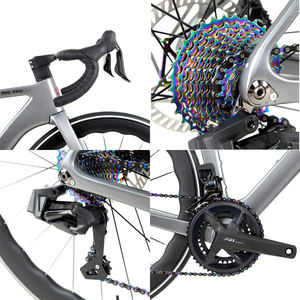 Vélo <span class=keywords><strong>de</strong></span> <span class=keywords><strong>route</strong></span> en carbone 700C, 24 vitesses, changement <span class=keywords><strong>de</strong></span> vitesse électronique sans fil, freins à disque hydrauliques, cadre rigide pour la course <span class=keywords><strong>de</strong></span> compétition - Product Image 4
