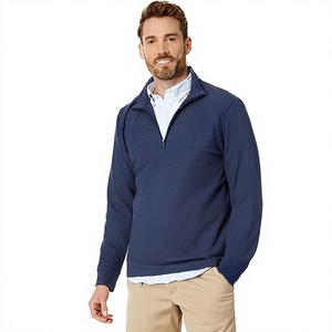 Mangoes Fashion Men's Autumn/Winter Jacket Half Zipper Hooded Warm <b>Pullover</b> Breathable Hand Knitted Pencil Silhouette Maternity - Product Image 2