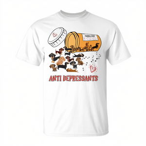 Camiseta Dachshund Happy Pills Antidepressants para amantes de los perros, regalo divertido - Product Image 2