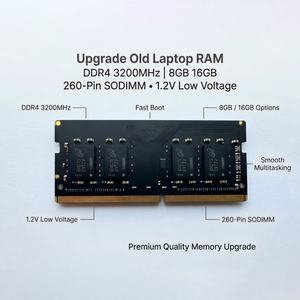 Revitalisez votre ancien ordinateur portable avec de la RAM DDR4 3200 MHz, 8 Go <span class=keywords><strong>ou</strong></span> <span class=keywords><strong>16</strong></span> Go SODIMM pour un démarrage rapide et une multitâche fluide - Product Image 1