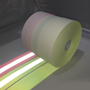 Cinta Reflectante Ignífuga de Algodón Naranja Fluorescente YS con Transferencia de Calor para Uniformes de Bomberos - Product Image 3