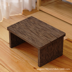 Repose-pieds en bois minimaliste couleur charbon, multifonctionnel, pour la maison et le bureau - Product Image 4