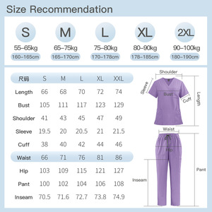 Nuovi Set di Divise Ospedaliere, Uniformi Infermieristiche, Completi Plus Size con Top e Pantaloni Jogger alla Moda per Donne e Uomini Infermieri - Product Image 2