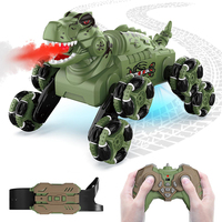 Voiture RC dinosaure personnalisée 8 roues transformable, pulvérisation, drift, 4x4 tout-terrain, escalade, contrôle gestuel, jouet télécommandé pour enfants, portée 50m