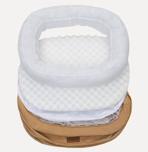 Eco-Friendly All-Season Summer Portable Dog Cat Calming Soft Cozy Couch <b>Bed</b> with Removable Layers Breathable Cotton-Linen Fabric - Product Image 3