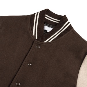 เสื้อแจ็คเก็ตวาร์ซิตี้ลายแบบสั่งทำพิเศษสำหรับผู้ชาย วัสดุผสมขนสัตว์สไตล์วินเทจ โพลีเอสเตอร์ 100% คอตั้ง แขนยาว สตรีทแวร์สไตล์เรโทร คุณภาพสูง - Product Image 3