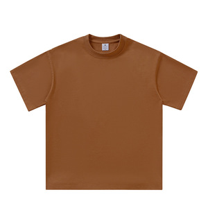 Camiseta de Algodón Grueso de 280 g/m², Color Sólido, Cuello Pequeño, Hombros Caídos, Manga Corta, Nueva Colección 2026 - Product Image 4