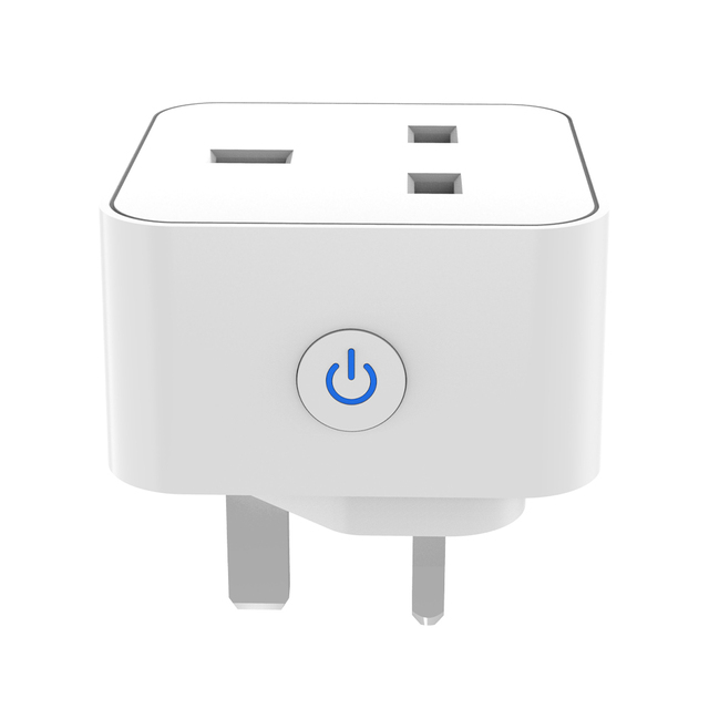 SIXWGH Tuya Smart 3-Pin UK Home Electric Equipment Alexa Power Outlet WiFi Adapter Intelligent Wall Sockets CN Plug Standard