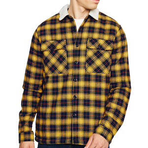 High Quality Warmth 100%Cotton Chest Pockets Wholesale Men's <strong>Flannel</strong> Plaid Shirt <strong>Jacket</strong> - Product Image 5