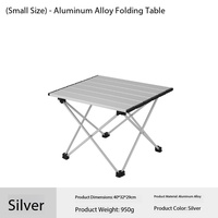 Table pliante portable en aluminium Ming Chan, légère, pour pique-nique, camping, barbecue, avec sac de transport pour les voyages en plein air, la plage