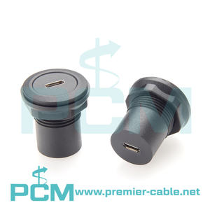 Адаптер <span class=keywords><strong>USB</strong></span>-C на Micro <span class=keywords><strong>USB</strong></span> (гнездо), сквозной, для монтажа на круглой панели, для шкафов, корпусов, настольных компьютеров - Product Image 6