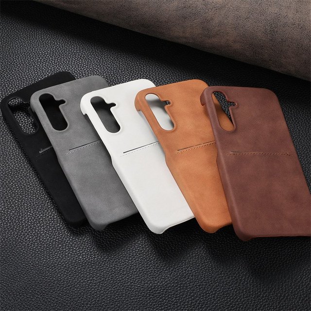 Wallet Card Slot Holder Sheepskin Leather Case for Samsung Galaxy A55 A35 A34 A54 A25 A15 S25 S24 S23 Ultra MatteCover