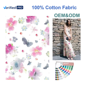 Tessuto Popeline 100% Cotone con Stampa Floreale Fresca, Morbido e Leggero per Abbigliamento Bambini, Biancheria da Letto, Vestiti e Camicette - Product Image 1