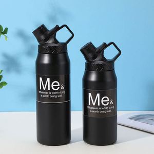 Bouteille de sport anti-fuite 750 ml 950 ml en acier inoxydable 304 à double paroi isolée sous vide avec couvercle et poignée - Product Image 6