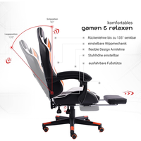 Chaise de bureau et de gaming OEM personnalisable en gros, avec support de base, siège pivotant et accoudoirs articulés pour usage domestique