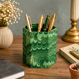 SHAHALAM Handmade Classic Paper <b>Stackable</b> Foldable Multi-Purpose Creative Desk Organizer <b>Storage</b> <b>Container</b> for Home Office - Product Image 3