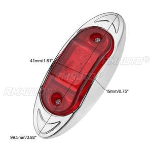 2pcs 24V Car Truck LED Side Marker Light Clearance Lamp Signal Indicator Lamp External Tail Light for <b>Trailer</b> <b>Tractor</b> Bus Van - Product Image 6