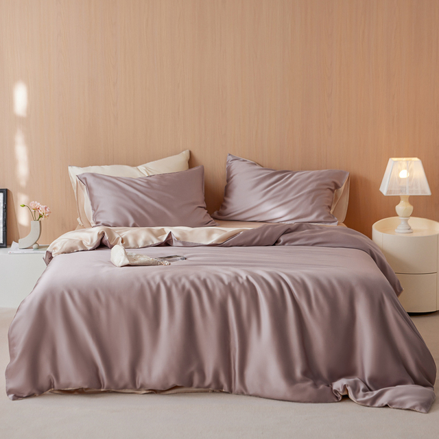 Luxury bed sheet set  Oeko-tex Organic 300tc 100% Tencel  Bed Sheets Simple Style Printed Pattern Woven Technique Linen King