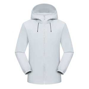 เสื้อแจ็คเก็ตกันลมมีฮู้ด สีพื้น บางชั้นเดียว แขนยาว สำหรับใส่กลางแจ้ง เสื้อโค้ทผู้หญิง โรงงานอู่ฮั่น - Product Image 4