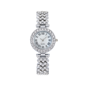 Reloj de pulsera de cuarzo para mujer con diseño romano y diamantes, esfera con diamantes, esfera pequeña y elegante - Product Image 6