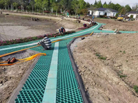 Grille de pavage en plastique alvéolaire HDPE pour allées, plantation d'herbe, géocellules, drainage et fossés