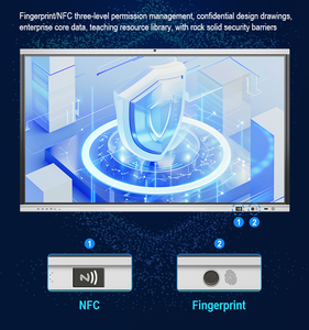 Tableau blanc interactif à écran tactile de 65/75/86 pouces, 4K, avec fonction de création de <span class=keywords><strong>quiz</strong></span> alimentée par l'IA, système tactile à 40 points, double système DDP - Product Image 6