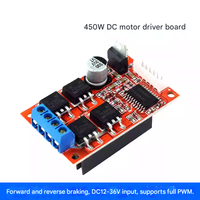 Module de commande de moteur DC 450W haute puissance avec frein avant/arrière, prise en charge complète PWM DC12-36V