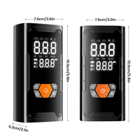 Compresseur d'air portable sans fil ABS 3000mAh 150PSI, mini pompe numérique pour voiture, moto, vélo, ballon, gonflage rapide