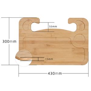 คุณภาพสูง Universal แบบพกพา 43*30 ซม.ไม้ไผ่ออ<span class=keywords><strong>โต</strong></span>้คาร์ SUV พวงมาลัยถาดอาหาร<span class=keywords><strong>โต</strong></span>๊ะแล็ปท็อป<span class=keywords><strong>โต</strong></span>๊ะทํางาน - Product Image 2