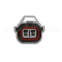 Conector Adaptador de Arnés de Cables para Inyector de Combustible Automotriz de 2 Pines, Gris, 7S0249B-2-21, Corriente Nominal 2A, 12V, Contactos de Latón, Longitud Personalizada