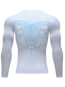Großhandel Heißer Verkauf Langarm Herren Sport Gym Muscleman Sport Slim Fit T-Shirt Muskelaufbau Männer O-Ausschnitt Kompressions-Gym-T-Shirt - Product Image 5
