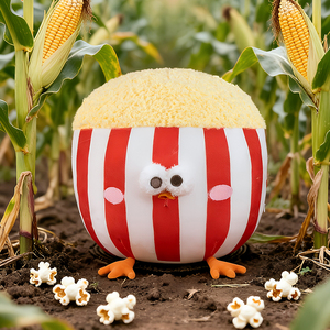 Peluche Suave con Forma de <span class=keywords><strong>Pollo</strong></span> de Palomitas, Almohada Antiestrés, Muñeco de Peluche de Comida, Venta al <span class=keywords><strong>por</strong></span> <span class=keywords><strong>Mayor</strong></span>, Lindo, Ojos Grandes, Regalo de Cumpleaños para Niños - Product Image 6