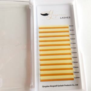 Extensions de <span class=keywords><strong>cils</strong></span> colorées en PBT synthétique faites à la main, épaisses, avec finition mate, <span class=keywords><strong>cils</strong></span> individuels colorés de haute qualité - Product Image 5