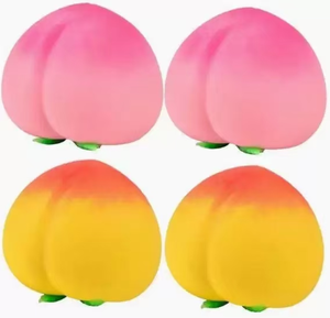 Novedoso Juguete Antiestrés de Melocotón con Simulación Realista de Fruta, Blando y Aprietable, para Niños y Adultos - Product Image 3