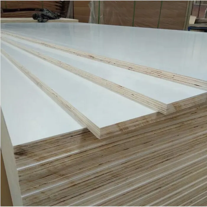 high quality furniture grade one or double side plywood board with white melamine faced