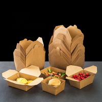 Boîte à emporter pliable, écologique, biodégradable et étanche pour les services de traiteur