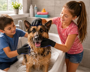 Gant de toilettage pour animaux de compagnie facile à nettoyer, pour enlever les poils, pour le bain et le toilettage des chats et des chiens - Product Image 3