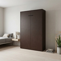 Lit mural moderne Murphy, armoire-lit gain de place, cadre de lit pliant en bois pour chambre à coucher, appartement, hôtel
