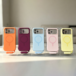 Funda Magnética de Lujo para Teléfono, Nueva de Fábrica, de Silicona Real a Prueba de Golpes, con Correa de Muñeca y Soporte para iPhone 18 17 16 15 14 Pro - Product Image 6