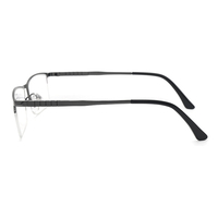 Monturas Ópticas de Titanio para Hombre de Diseño, Media Montura con Forma de Diamante, Venta al por Mayor, Gafas Metálicas para Negocios