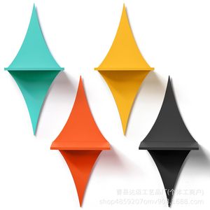Diamond <b>Wall</b> <b>Shelf</b> Geometric Floating <b>Shelf</b> For Plants And Decor <b>Wall</b> <b>Mounted</b> Type Single Piece Or Four Piece Set - Product Image 5