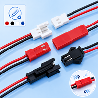 Faisceau de câbles avec connecteur JST/PH 2 broches mâle/femelle, assemblage de câbles 2P rouge/noir pour batterie et électronique