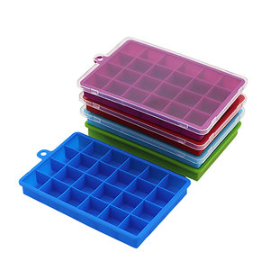 Produits de dropshipping 2026 : Moule à glaçons en silicone de qualité alimentaire avec couvercle, boîte carrée, pour agents de dropshipping - Product Image 4