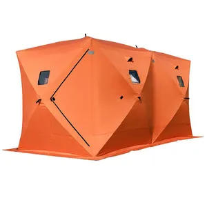 Alibaba Hete Verkoop Outdoor Winter Geïsoleerd Ijs Vissen Tent 6 Persoons Vissen Camping Winter Tenten Te Koop