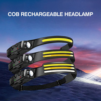 Lampe frontale LED rechargeable 1000 LM avec 3 modes d'éclairage et détecteur de mouvement pour l'exploitation minière
