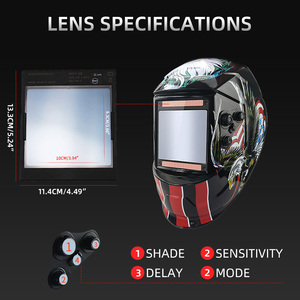 Máscara de Soldadura con Ventana Grande, Máscara Protectora para Soldadores, Protección Facial Completa, Ventana Grande con Visión de Color Real - Product Image 4