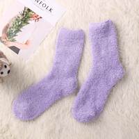 7 couleurs dormir hiver chaussettes femme moelleux épais violet rose filles thermique confortable doux chaussettes floues