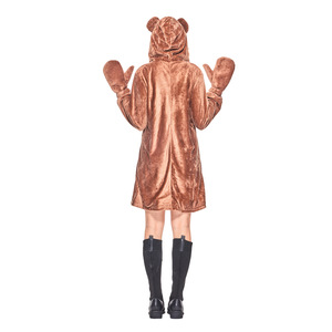 Disfraz de oso adulto con capucha y patas para mujer, traje de cosplay para fiesta de Halloween - Product Image 5