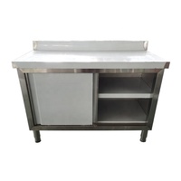 Armoire de rangement modulaire extensible en acier inoxydable commercial 201/304, haute capacité, avec plan de travail et stations d'outils
